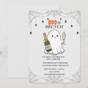 Süße Geister-Alkohol-Brunch-Halloween-Party-Einlad Einladung