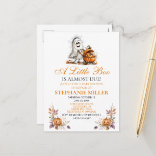 Süße Geister-Baby-Shower-Einladung Ein kleiner B Feiertagspostkarte