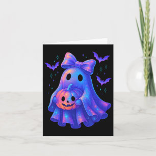 Süße Geister-Coquette-Schleife Halloween Gruselige Karte