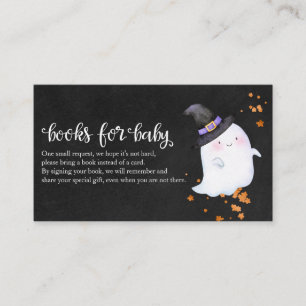 Süße Geister-Halloween-Baby-Party-Bücher fürs Baby Begleitkarte