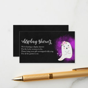Süße Geister-Halloween-Baby-Party-Dekoration Dusch Begleitkarte