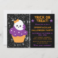 Süße Geister-Halloween-Cupcakes Kinderparty