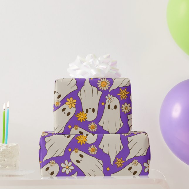 Süße Geister Halloween  Geschenkpapier (Partygeschenke)