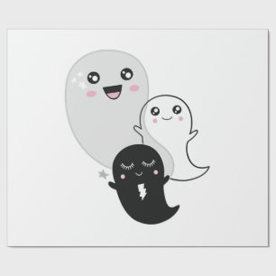 süße Geister Halloween kawaii Geschenkpapier