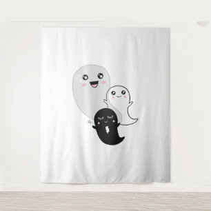 süße Geister Halloween kawaii Wandteppich