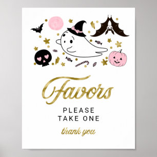 Süße Geister-Halloween-Mädchen-Baby-Party-Geschenk Poster