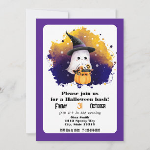 Süße Geister-Halloween-Party Einladung