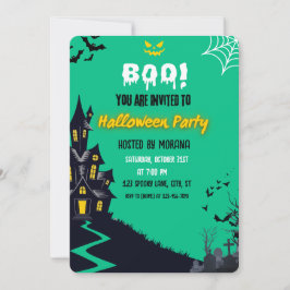 Süße Geister- & Spukhaus-Halloween-Party-Einladung Einladung