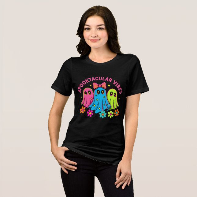 süße Geister Tri-Blend Shirt (Vorderseite voll)