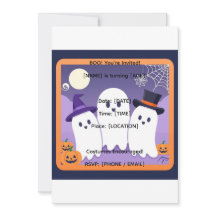 Süße Geister-Trio-Halloween-Geburtstagsfeier-Einla
