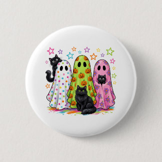 Süße Geister und schwarze Katzen Button