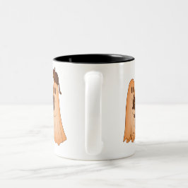 Süße Geister- und schwarze Katzen-Halloween-Tasse Zweifarbige Tasse