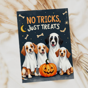 Süße Geisterhunde Lustige Halloween-Karte Karte