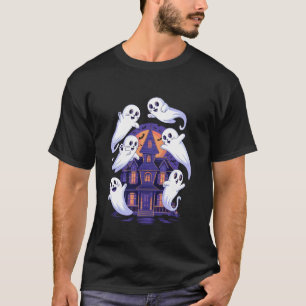 Süße Geisterkatze Trio Halloween-Design T-Shirt