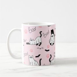Süße Geisterkatzen Halloween Kaffeetasse