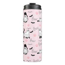 Süße Geisterkatzen Halloween Thermosbecher