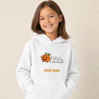 Süße Geisterparade Halloween-Katze Kinder Hoodie