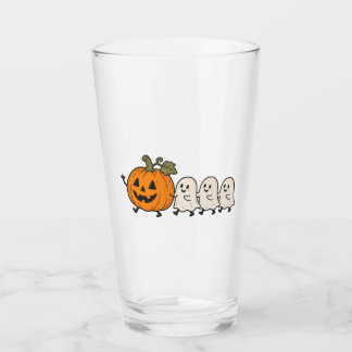 Süße Geisterparade Halloween-Kürbis-Glas-Tumbler Glas