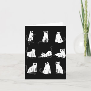 Süße Geistkatze Lustiges Halloween-Design Geistkat Karte