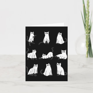 Süße Geistkatze Lustiges Halloween-Design Geistkat Karte