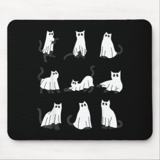 Süße Geistkatze Lustiges Halloween-Design Geistkat Mousepad