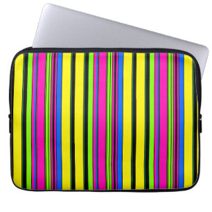 Süße gelbe bunte Streifen Laptopschutzhülle