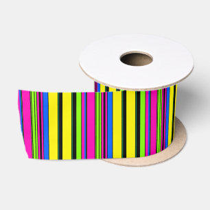 Süße gelbe bunte Streifen Satinband