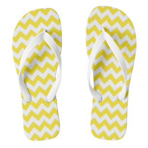 Süße gelbe Chevron-Muster-Flipsflops Flip Flops