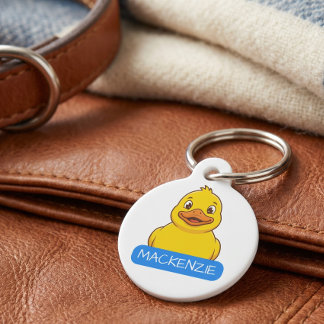 Süße gelbe Ente personalisiert Haustiermarke