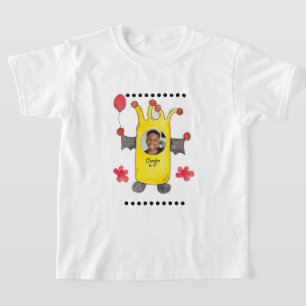 Süße gelbe Fledermaus-Monster-Kinder-Geburtstags-T T-Shirt