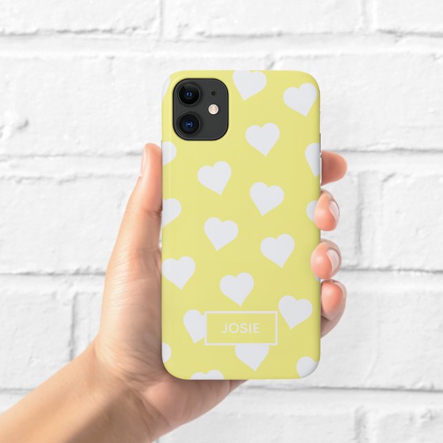 Süße gelbe Herzen Handyhülle Case-Mate iPhone Hülle (Von Creator hochgeladen)