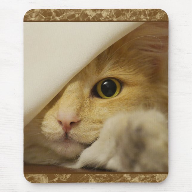 Süße gelbe Katzenmauspad Mousepad (Vorne)