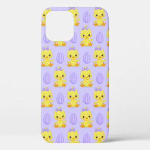 Süße gelbe lila Hühner Oster Muster Case-Mate iPhone Hülle