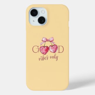 Süße gelbe "Nur gute Vibes" Coquette-Schleife iPho Case-Mate iPhone Hülle
