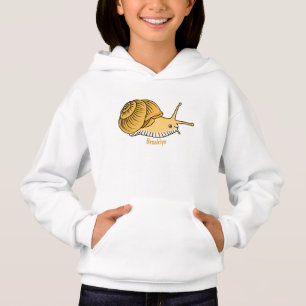 Süße gelbe Schnecke Cartoon-Illustration  Hoodie
