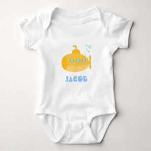 Süße gelbe U-Boot, Unterwasser, für Babys Baby Strampler