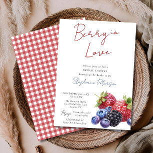 Süße gemischte Beeren Beere in Liebe Brautdusche Einladung