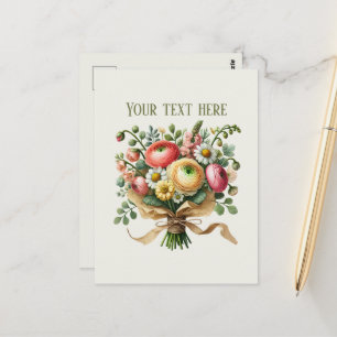 Süße gemischte Blumen individuell anpassbar Postkarte