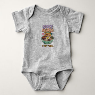 Süße gemütliche Comfort-Food-Illustration Baby Strampler