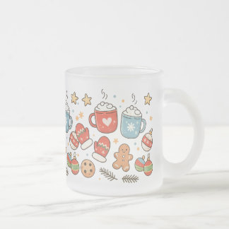 Süße gemütliche Weihnachts-Doodle-Tasse Mattglastasse