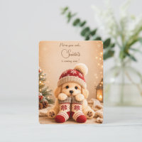 Süße gemütliche Weihnachtsgrüße-Hundekarte