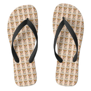 Süße Gepard-Liebhaberin Wildlife-Kunst mit Herz-Ak Flip Flops