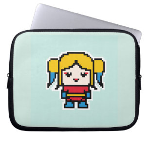 Süße gepixelte böse Mädchen Laptopschutzhülle