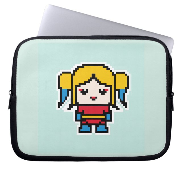 Süße gepixelte böse Mädchen Laptopschutzhülle (Vorderseite)