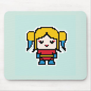 Süße gepixelte böse Mädchen Mousepad