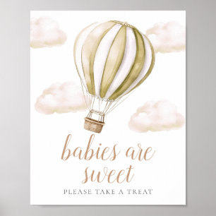 Süße Geschenke für Baby Shower mit Luftballon-Schi Poster