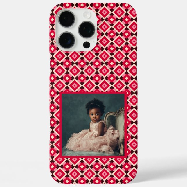 Süße Geschenke für Männer Schachbrett Quadrat  Case-Mate iPhone Hülle (Rückseite)