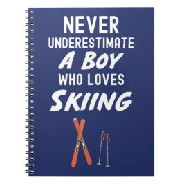 Süße Geschenke in Navyblau zum Skifahren für Babyj Notizblock
