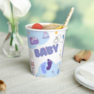 Süße Geschenktasche für Baby Shower Pappbecher