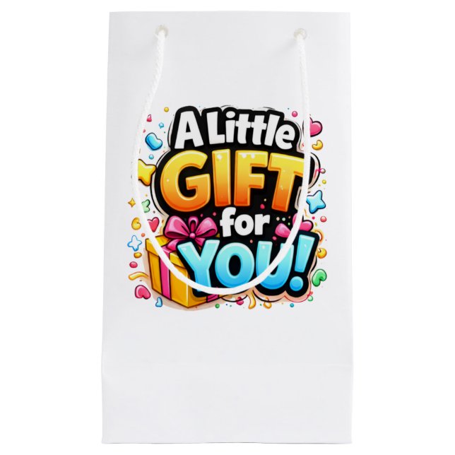 Süße Geschenktüte zur Feier – Ein kleines Geschenk (Vorderseite)